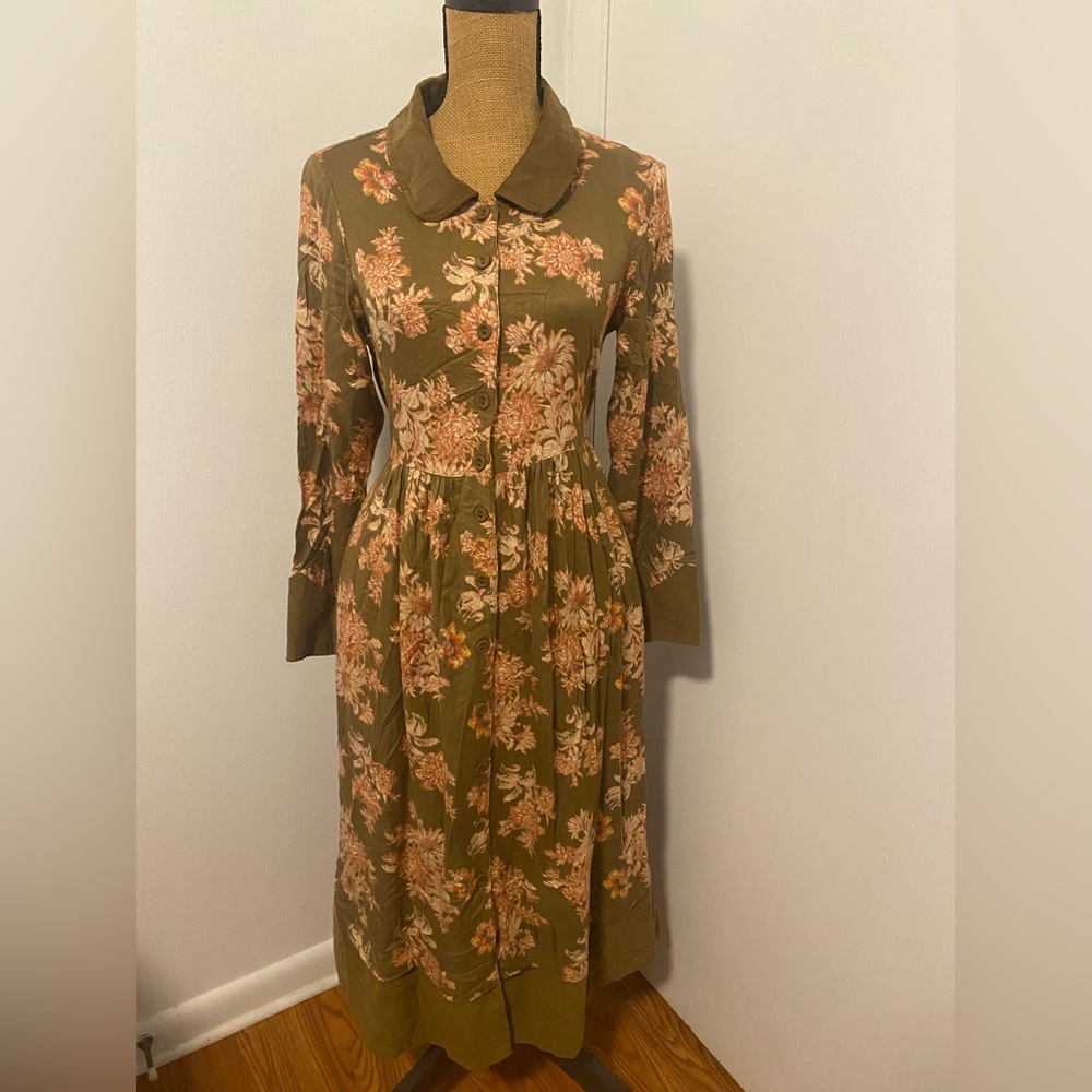 April Cornell Floral Button-Up Dress